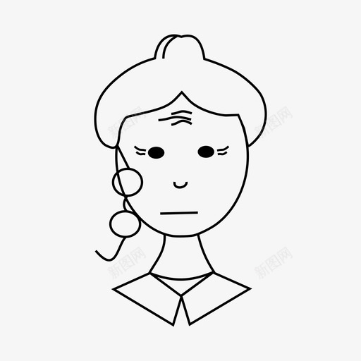 老妇人祖母奶奶图标svg_新图网 https://ixintu.com 化身 女士 奶奶 祖母 老妇人