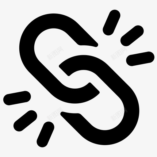 供应链断链链接图标svg_新图网 https://ixintu.com 供应 供应链 商业营销卷1 断链 链接