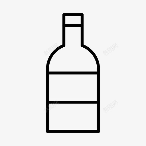 瓶子酒饮料图标svg_新图网 https://ixintu.com 瓶子 简单 葡萄酒 酒 饮料