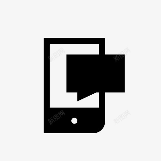 信息聊天对话图标svg_新图网 https://ixintu.com 信息 对话 小图标set2通信 手机 短信息 聊天