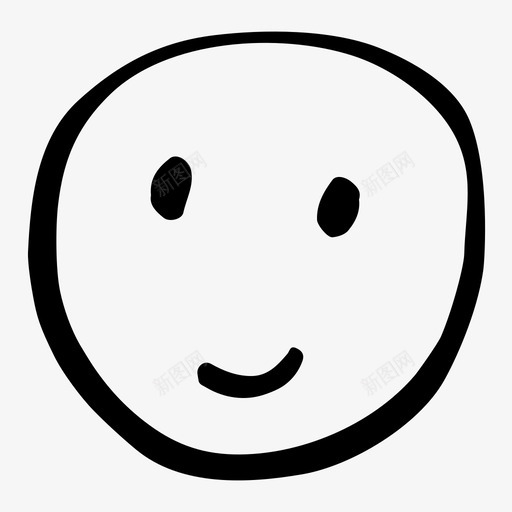 微笑表情手绘图标svg_新图网 https://ixintu.com 幸福 微笑 快乐 手绘 表情 表情符号