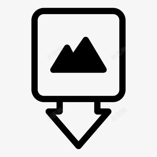 山箭头符号方向图标svg_新图网 https://ixintu.com 位置 山 方向 箭头符号
