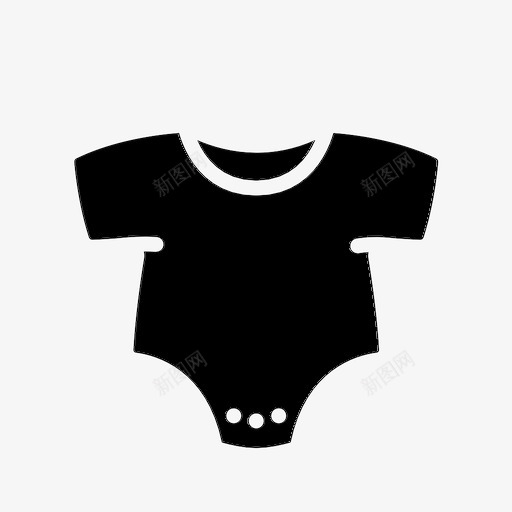 婴儿连体衣儿童衣服图标svg_新图网 https://ixintu.com 儿童 婴儿连体衣 衣服