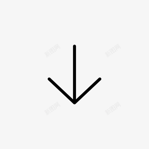 向下箭头向下方式图标svg_新图网 https://ixintu.com 下载 向下方式 向下箭头 方向