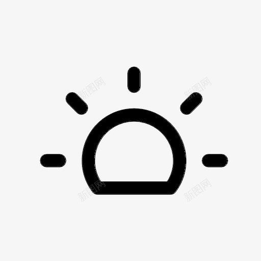 太阳日出日落图标svg_新图网 https://ixintu.com 天气 太阳 日出 日落 阳光