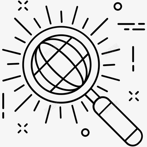 互联网搜索地球仪互联网探索图标svg_新图网 https://ixintu.com 互联网探索 互联网搜索 地球仪 放大镜 杂项图标1 网络搜索