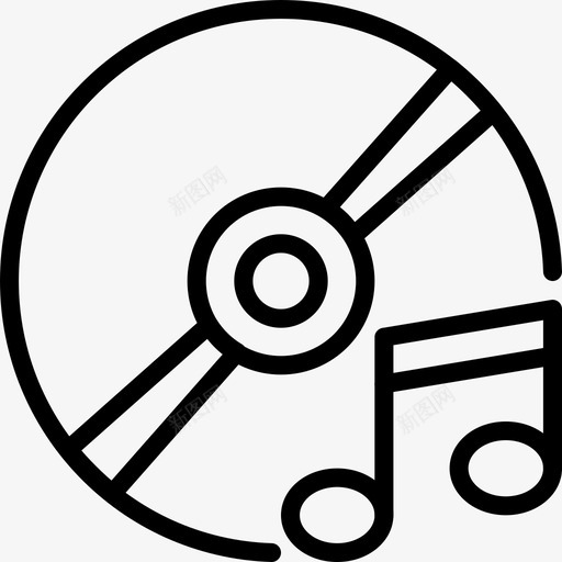 音乐cd音频播放图标svg_新图网 https://ixintu.com smashicons音乐2大纲 声音 播放 音乐cd 音频