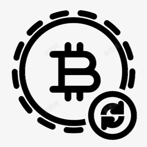 比特币刷新数字货币电子货币图标svg_新图网 https://ixintu.com 恢复 数字货币 比特币刷新 电子货币