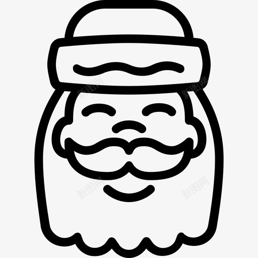 圣诞老人微笑圣诞脸图标svg_新图网 https://ixintu.com 圣诞 圣诞老人微笑 快乐的日子 脸 节日