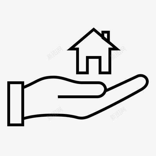 房屋护理家庭家庭保险图标svg_新图网 https://ixintu.com 保护 家庭 家庭保险 房地产 房屋护理 手和房子 手和照顾