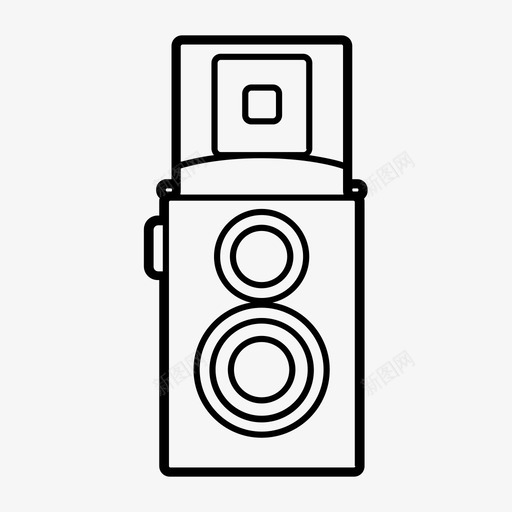 lubitel相机镜头怀旧图标svg_新图网 https://ixintu.com 120mm lubitel相机 俄罗斯相机 复古 怀旧 模拟摄影 镜头