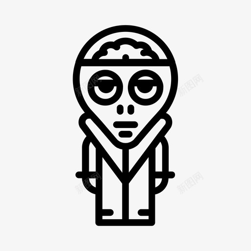 外星人怪物超级大脑图标svg_新图网 https://ixintu.com 外星人 怪物 怪物和机器人 超级大脑