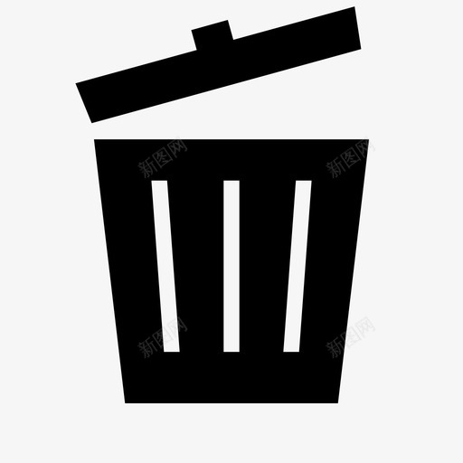 垃圾桶打开图标svg_新图网 https://ixintu.com 垃圾桶 打开