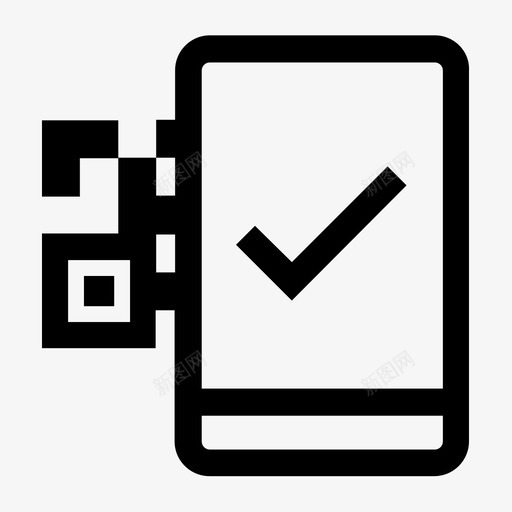 qr阅读器编码解密图标svg_新图网 https://ixintu.com qr阅读器 智能手机 编码 解密
