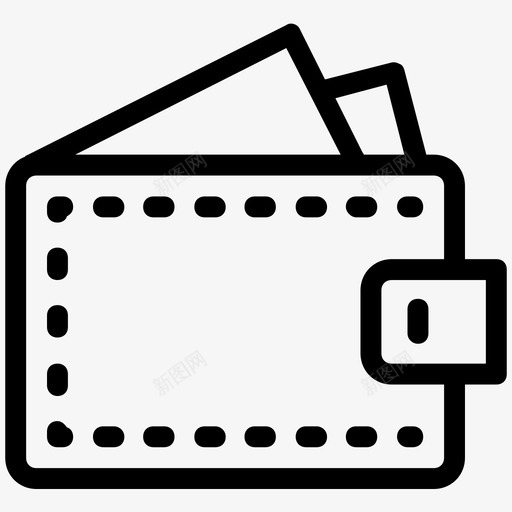 钱包钱包钱包卡片夹图标svg_新图网 https://ixintu.com 卡片夹 夏天和旅行平滑线图标 硬币钱包 钱包 钱包钱包