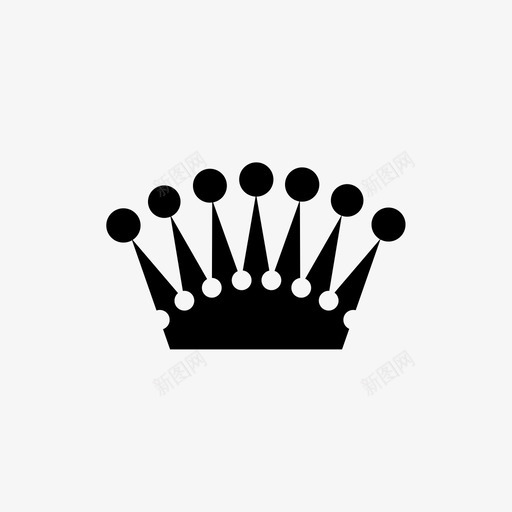 皇冠国王奢华图标svg_新图网 https://ixintu.com 公主 国王 奢华 王后 皇冠