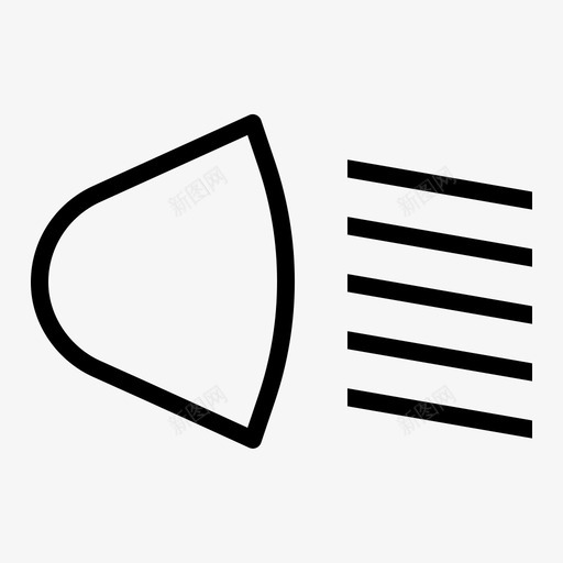 近光灯暗光前照灯图标svg_新图网 https://ixintu.com 前照灯 摩托车 暗光 近光灯