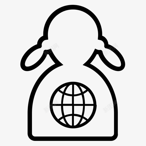 用户语言全局国际化图标svg_新图网 https://ixintu.com i18n 世界 全局 国际化 本地化 用户和操作 用户语言