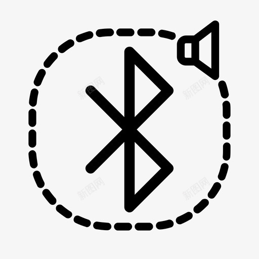 蓝牙扬声器数据语音图标svg_新图网 https://ixintu.com 数据 无线 蓝牙扬声器 语音