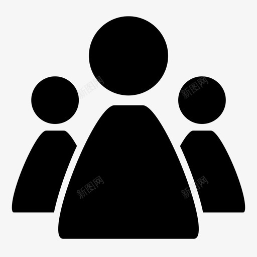 群联系人家人图标svg_新图网 https://ixintu.com 人 家人 朋友 社交 群 联系人 追随者