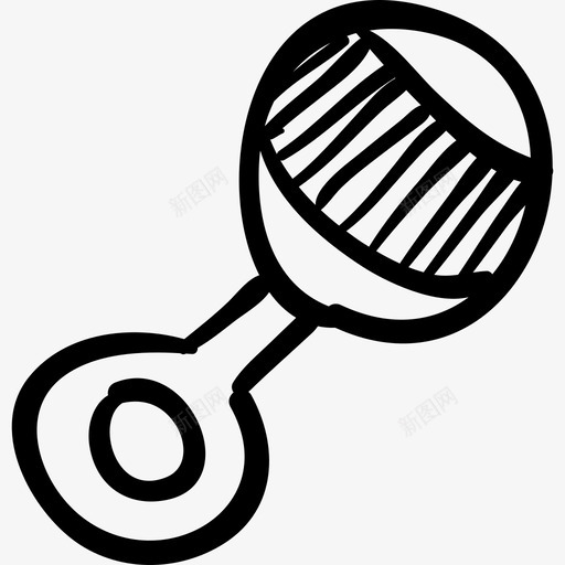 球形拨浪鼓音乐玩具玩具手绘细节图标svg_新图网 https://ixintu.com 手绘细节 玩具 球形拨浪鼓音乐玩具