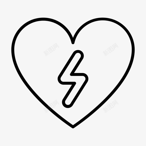 心灵闪电爱情社交图标svg_新图网 https://ixintu.com 心灵 心灵闪电 爱情 社交 雷鸣