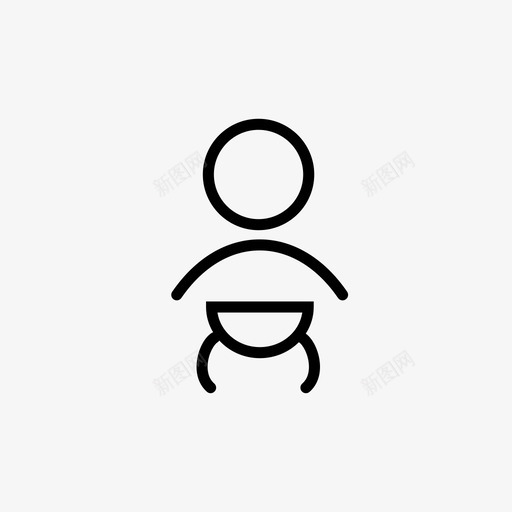保姆婴儿儿童保育图标svg_新图网 https://ixintu.com 保姆 儿童保育 婴儿 家庭细线图标集