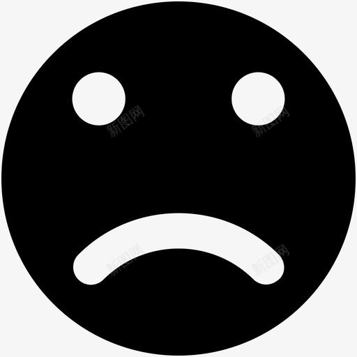 悲伤的笑脸表情感觉图标svg_新图网 https://ixintu.com 悲伤的笑脸 悲伤的脸 感觉 网页和用户界面字体图标 表情