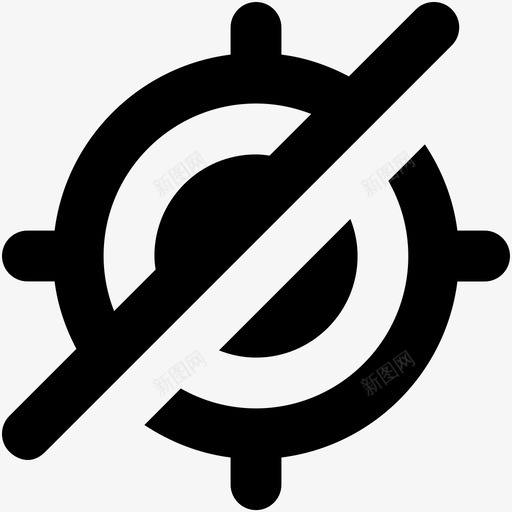导航关闭十字准线gps定位图标svg_新图网 https://ixintu.com gps定位 gps符号 web和用户界面字体图标 位置关闭 十字准线 导航关闭