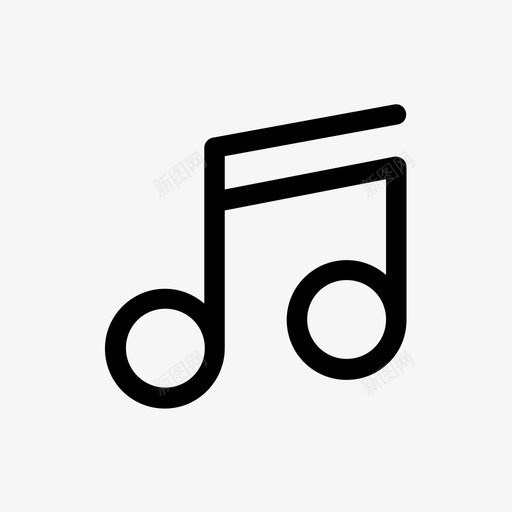 音乐笔记应用程序元素图标svg_新图网 https://ixintu.com 元素 应用程序 用户界面 音乐笔记 音乐线图标