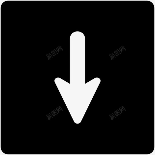 向下箭头向下方向向下楼梯图标svg_新图网 https://ixintu.com web和用户界面字体图标 向下方向 向下楼梯 向下箭头 指针