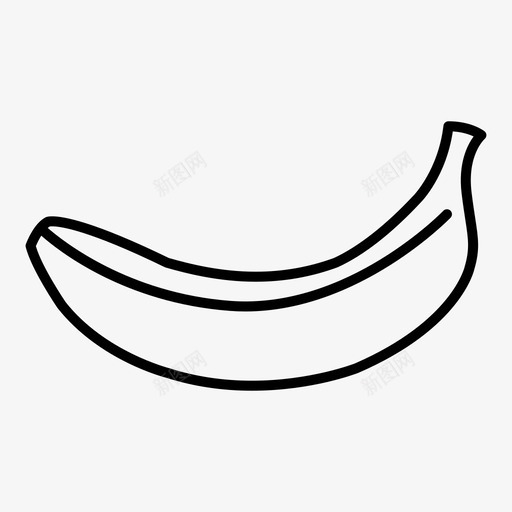 香蕉水果图标svg_新图网 https://ixintu.com 水果 香蕉