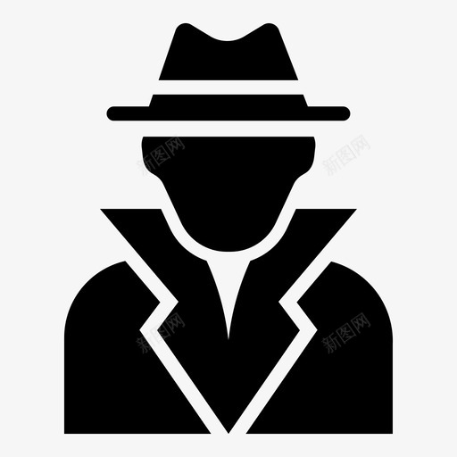 侦探化身老板图标svg_新图网 https://ixintu.com 侦探 化身 法律和司法雕文 犯罪 老板