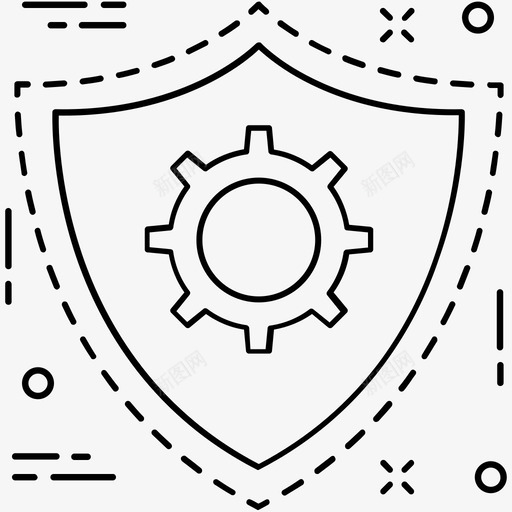 保护齿轮首选项图标svg_新图网 https://ixintu.com 保护 其他图标1 安全 首选项 齿轮