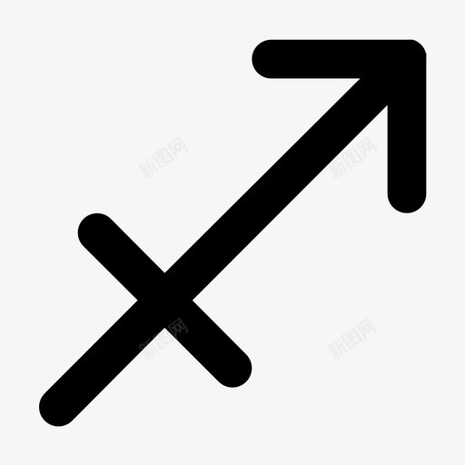 射手座占星术星座图标svg_新图网 https://ixintu.com 十二宫 占星术 射手座 星座