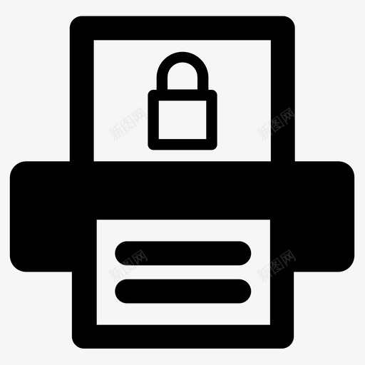 锁定打印机打印文档打印文件图标svg_新图网 https://ixintu.com 保护打印 打印文件 打印文档 锁定打印 锁定打印机