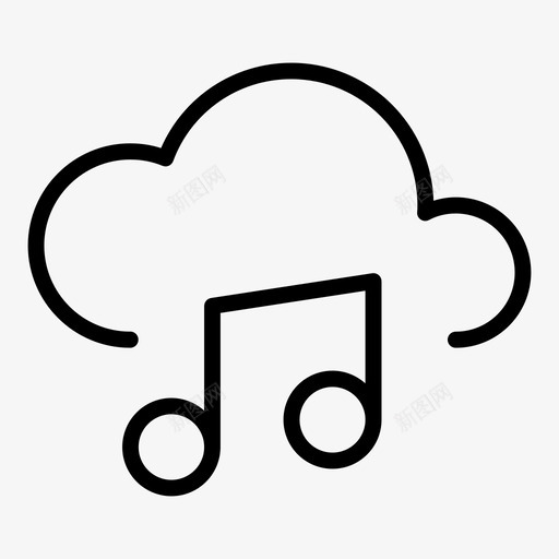 云音乐在线声音图标svg_新图网 https://ixintu.com 云音乐 在线 声音 星空 音乐大纲