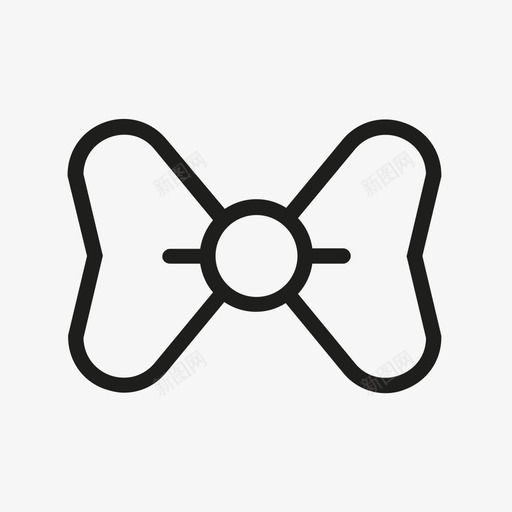 蝴蝶结发髻装饰图标svg_新图网 https://ixintu.com 发髻 圣诞套装 礼物 蝴蝶结 装饰