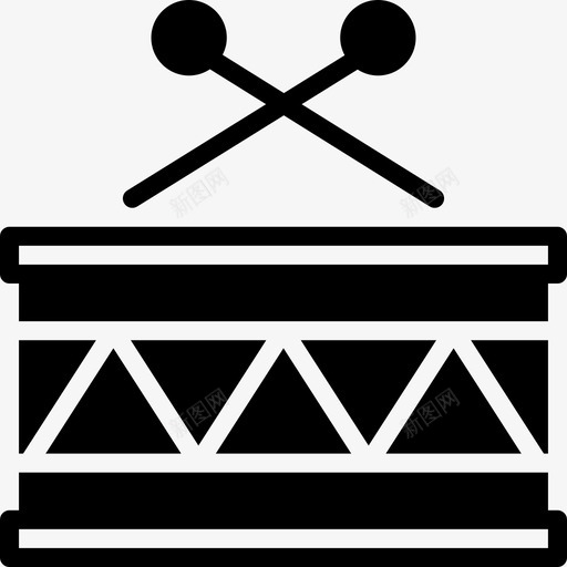 玩具鼓婴儿儿童图标svg_新图网 https://ixintu.com 儿童 婴儿 玩具鼓 粉碎图标婴儿2固体
