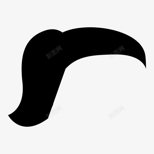 头发头假发图标svg_新图网 https://ixintu.com 假发 头 头发 身体部位