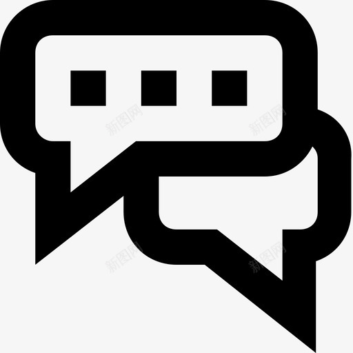 聊天泡泡聊天信息图标svg_新图网 https://ixintu.com 信息 短信 线路基本图标集1 聊天 聊天泡泡 语音泡泡