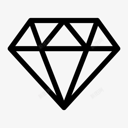 钻石钻石宝石高级图标svg_新图网 https://ixintu.com 价值 流行 钻石 钻石宝石 高级