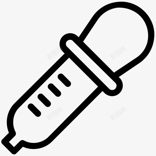 吸管化学滴管颜色选择器图标svg_新图网 https://ixintu.com 化学滴管 吸管 实验室工具 网页设计图标 颜色选择器