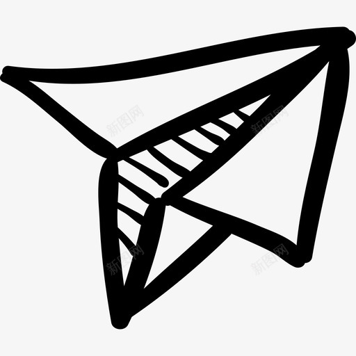 折叠纸制飞机玩具玩具手绘图标svg_新图网 https://ixintu.com 手绘 折叠纸制飞机玩具 玩具
