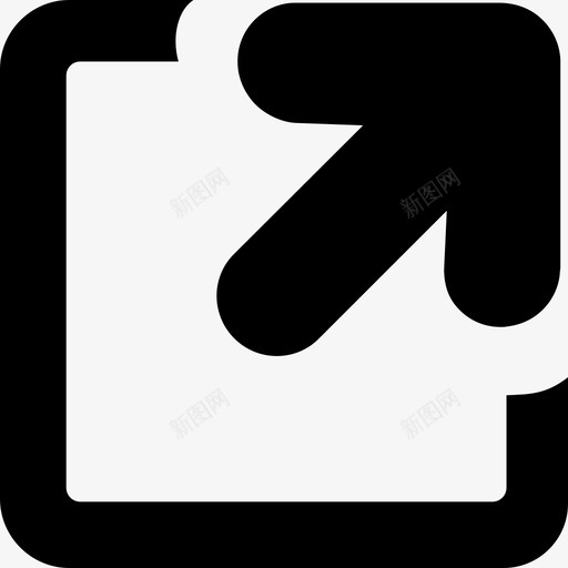 右上箭头为方形按钮轮廓界面界面和web图标svg_新图网 https://ixintu.com 右上箭头为方形按钮轮廓 界面 界面和web