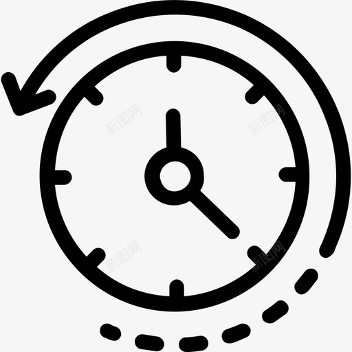 逆时针全天候历史图标svg_新图网 https://ixintu.com 全天候 历史 商业图标 时间 过去 逆时针