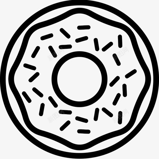 甜甜圈甜点食物图标svg_新图网 https://ixintu.com 甜点 甜甜圈 甜甜圈吃 甜食 食物