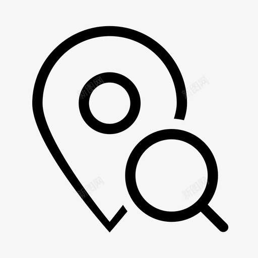 搜索位置查找地图图标svg_新图网 https://ixintu.com 地图 地点 搜索位置 查找