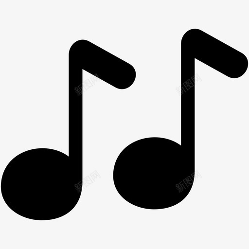 音符旋律演奏图标svg_新图网 https://ixintu.com 旋律 曲调 演奏 音符