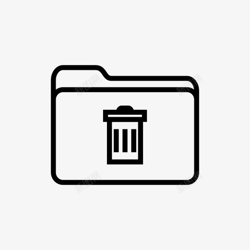 废纸篓文件夹图标svg_新图网 https://ixintu.com 废纸篓 文件夹